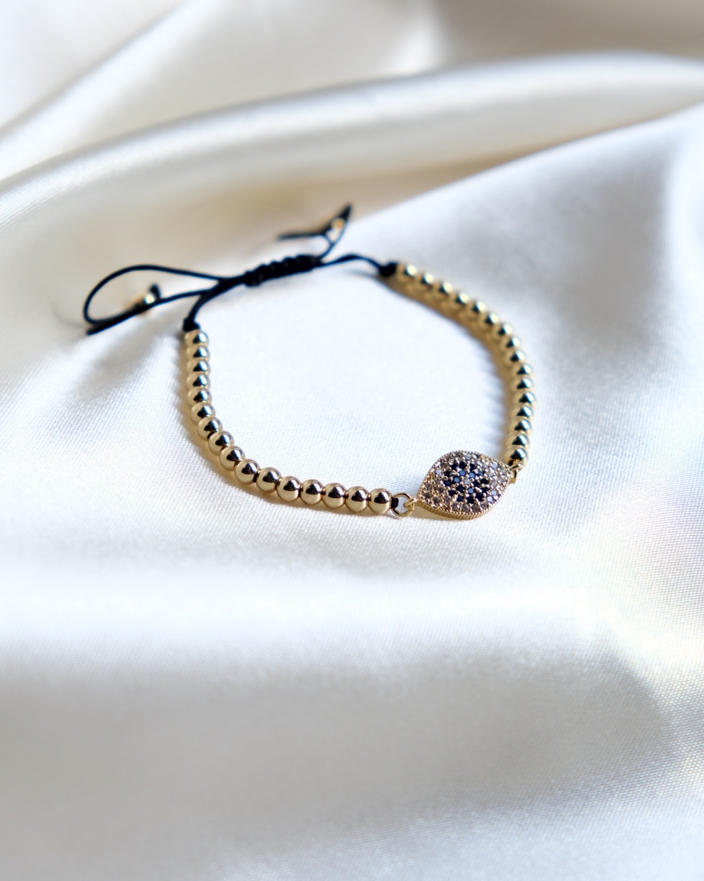Harper Gold Bead Protection Evil Eye Charm