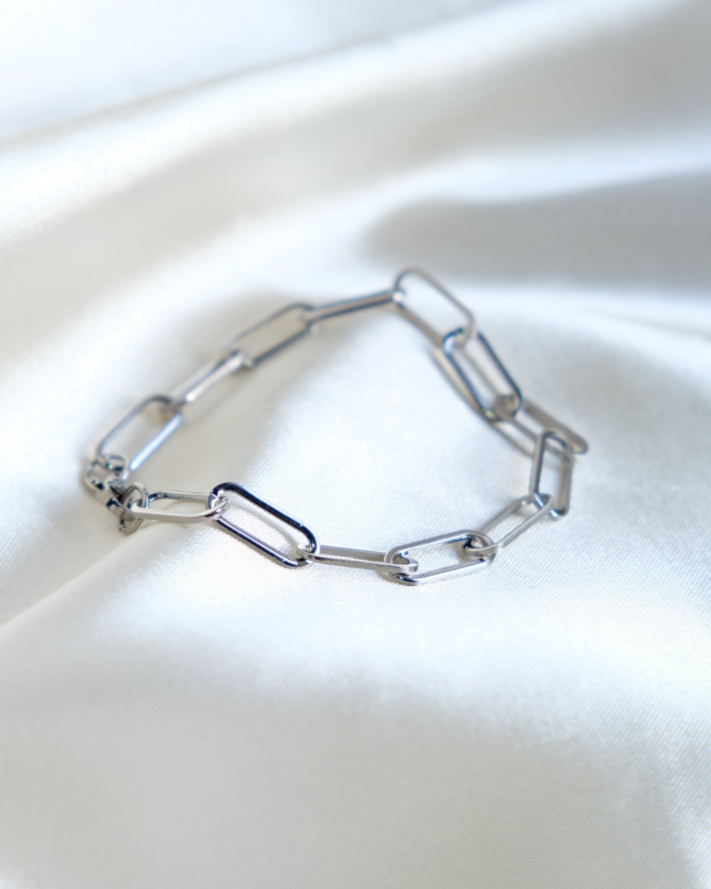 Double Carabiner Silver Bracelet