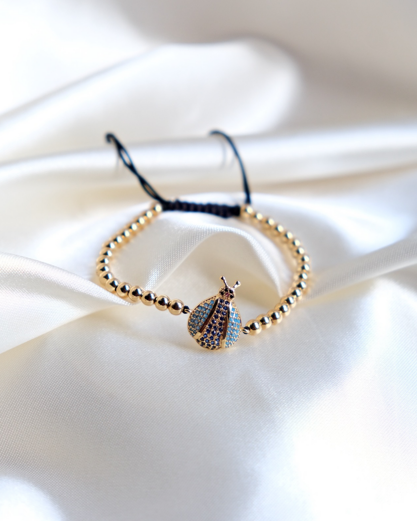Harper Gold Bead Bug Bracelet