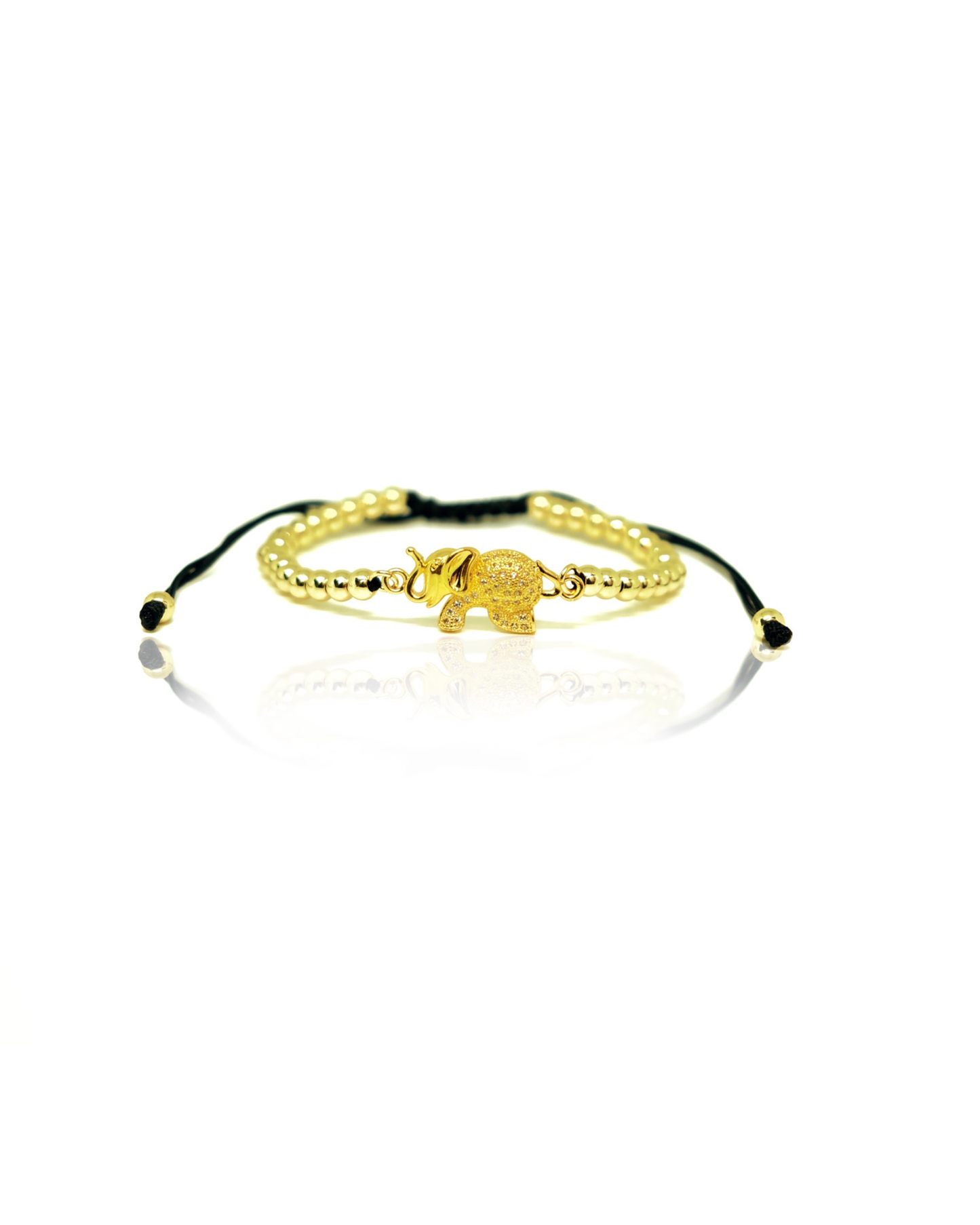 Harper Gold Bead Lucky Elephant Bracelet