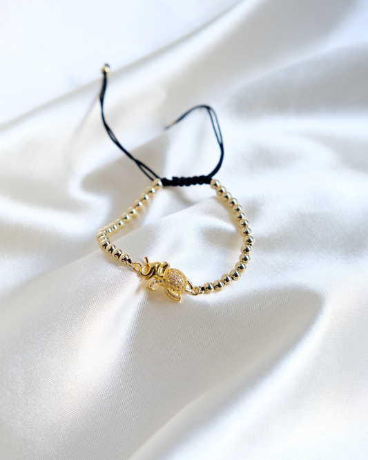 Harper Gold Bead Lucky Elephant Bracelet