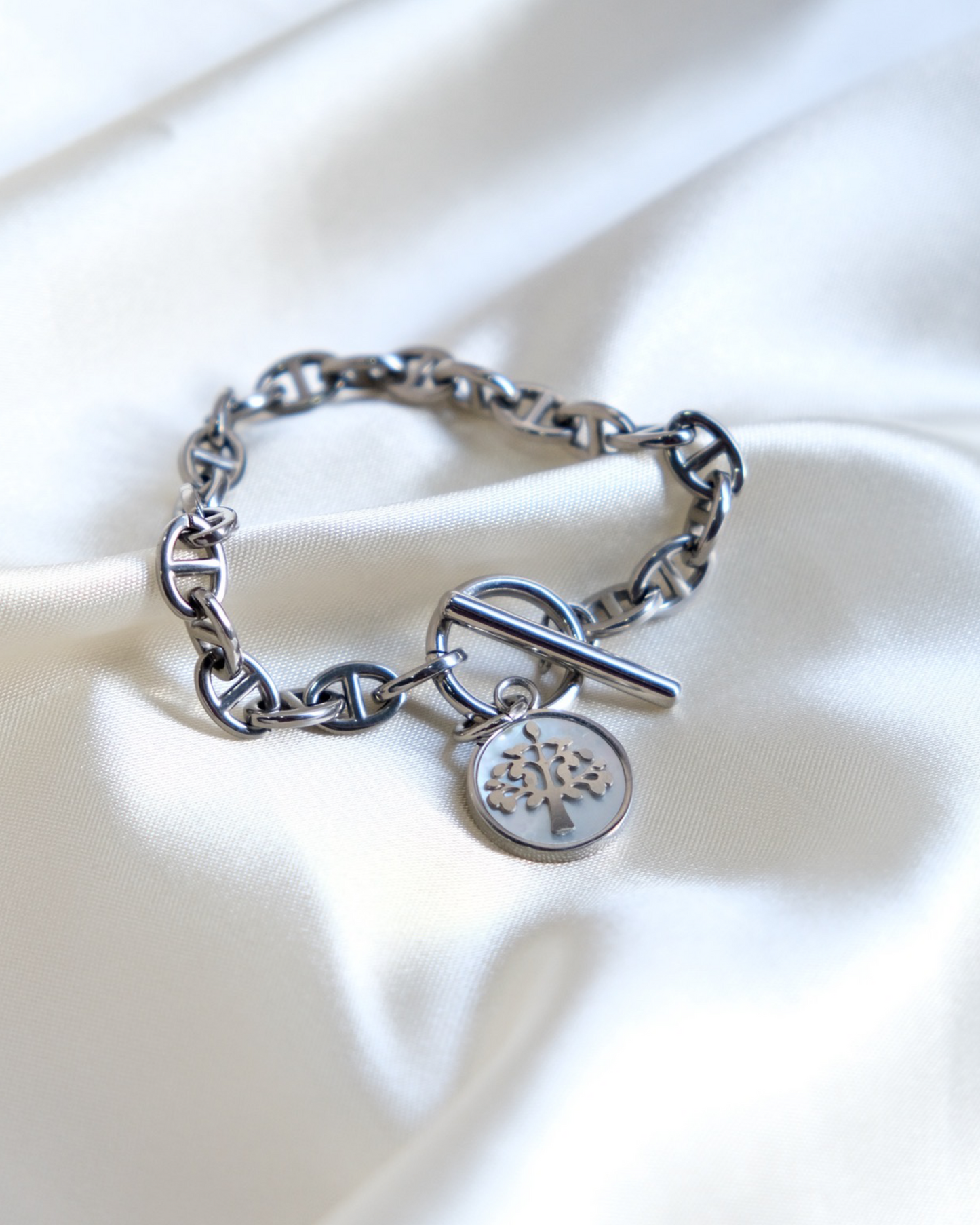 Tree of Life Silver Charm Bracelet