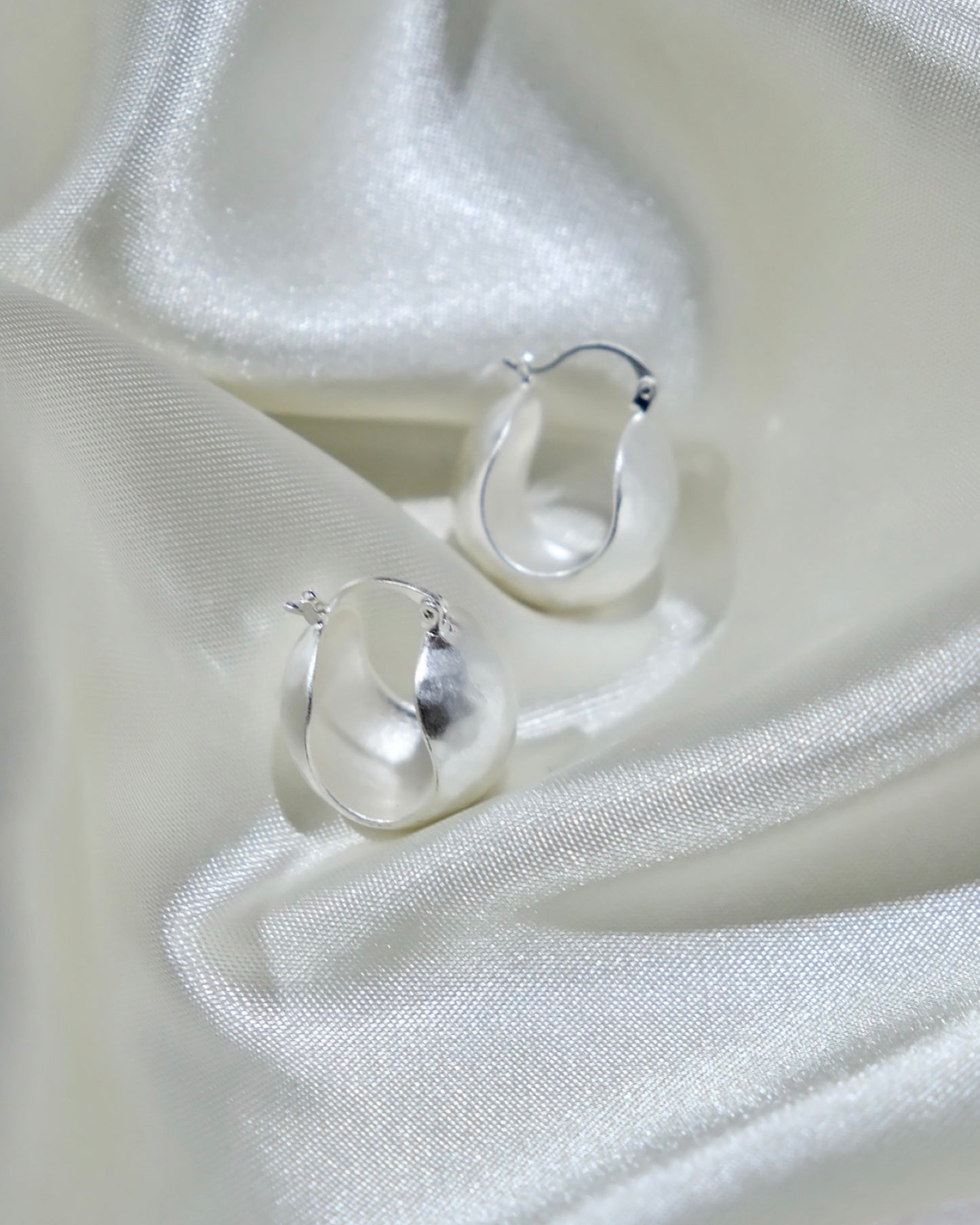 Kai Hoops Silver Earrings