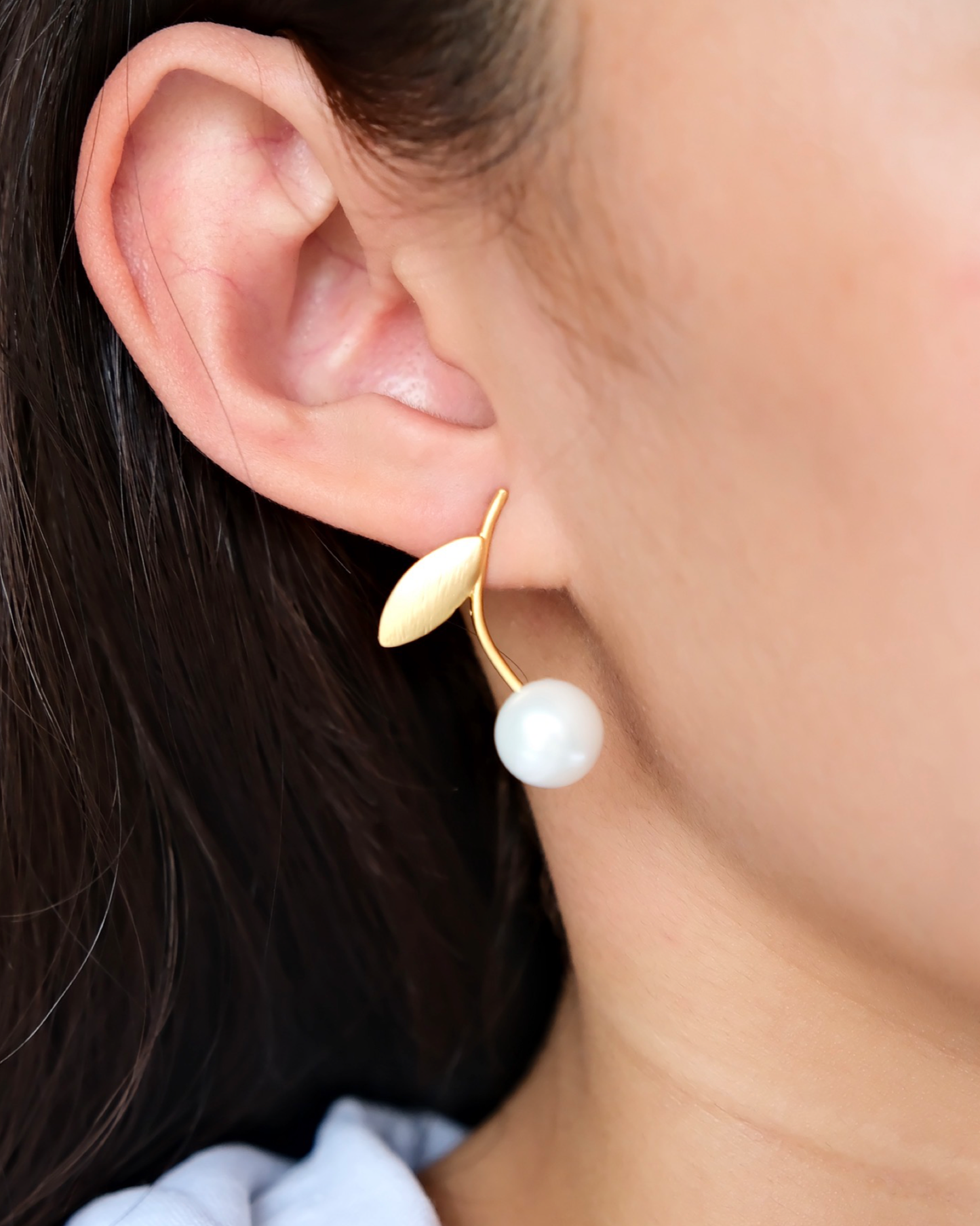 White Cherry Earrings