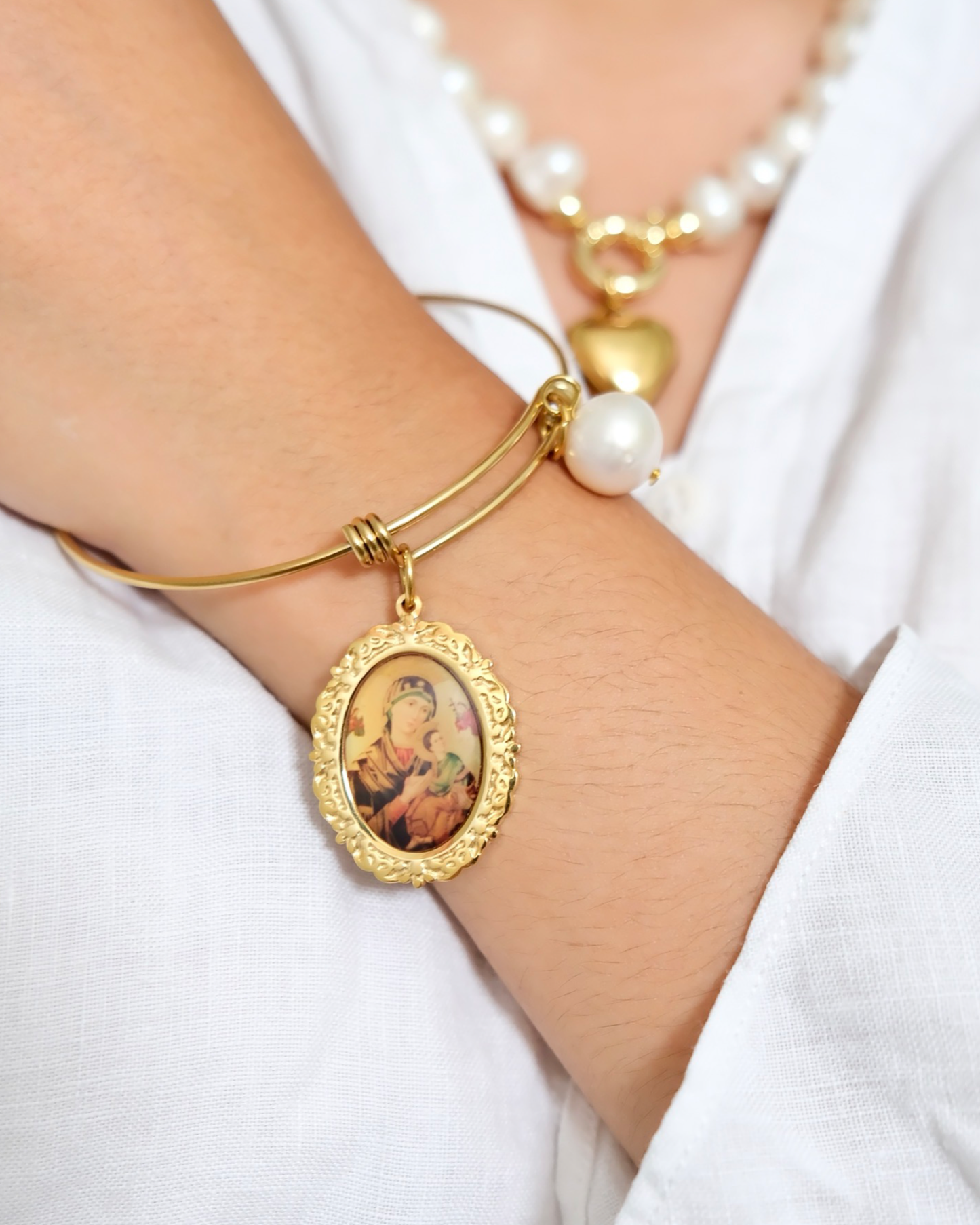 Vintage Perpetual Help Bangle
