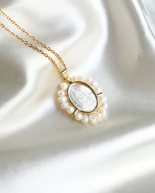 Resin Guadalupe with Pearls