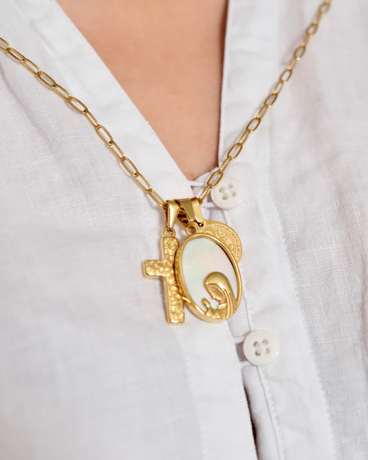 Cross • Lourdes • St Benedict Protection Necklace