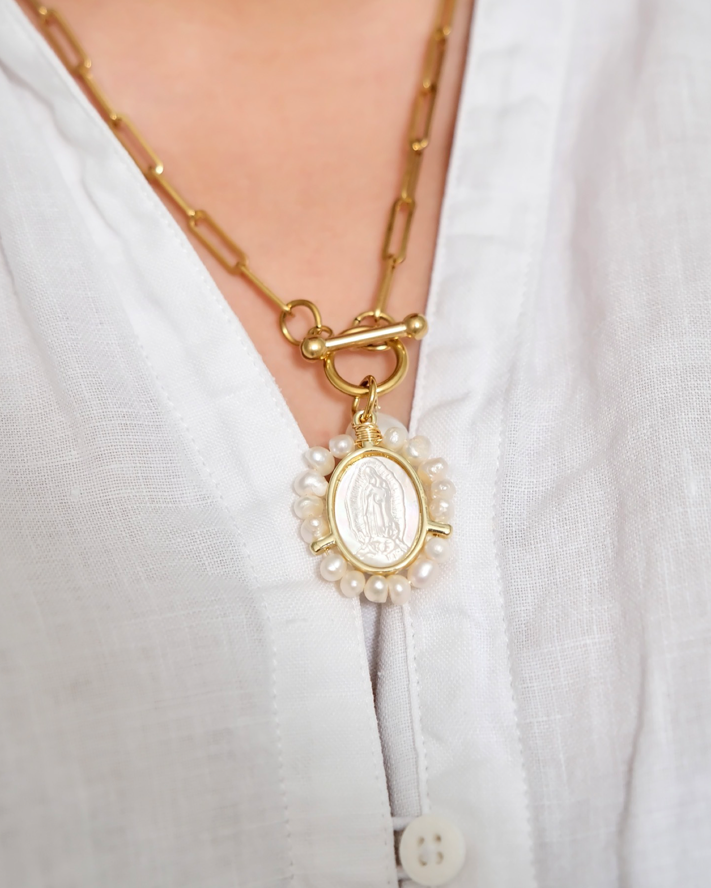 Resin Miraculous Paperclip Chain Necklace