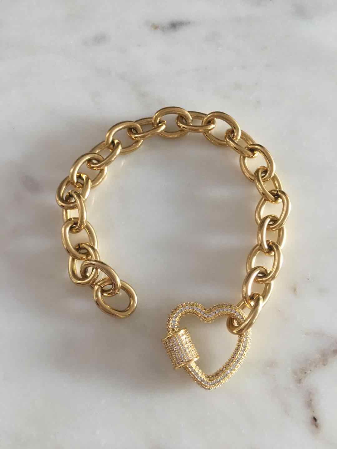 Harper with heart lock charm