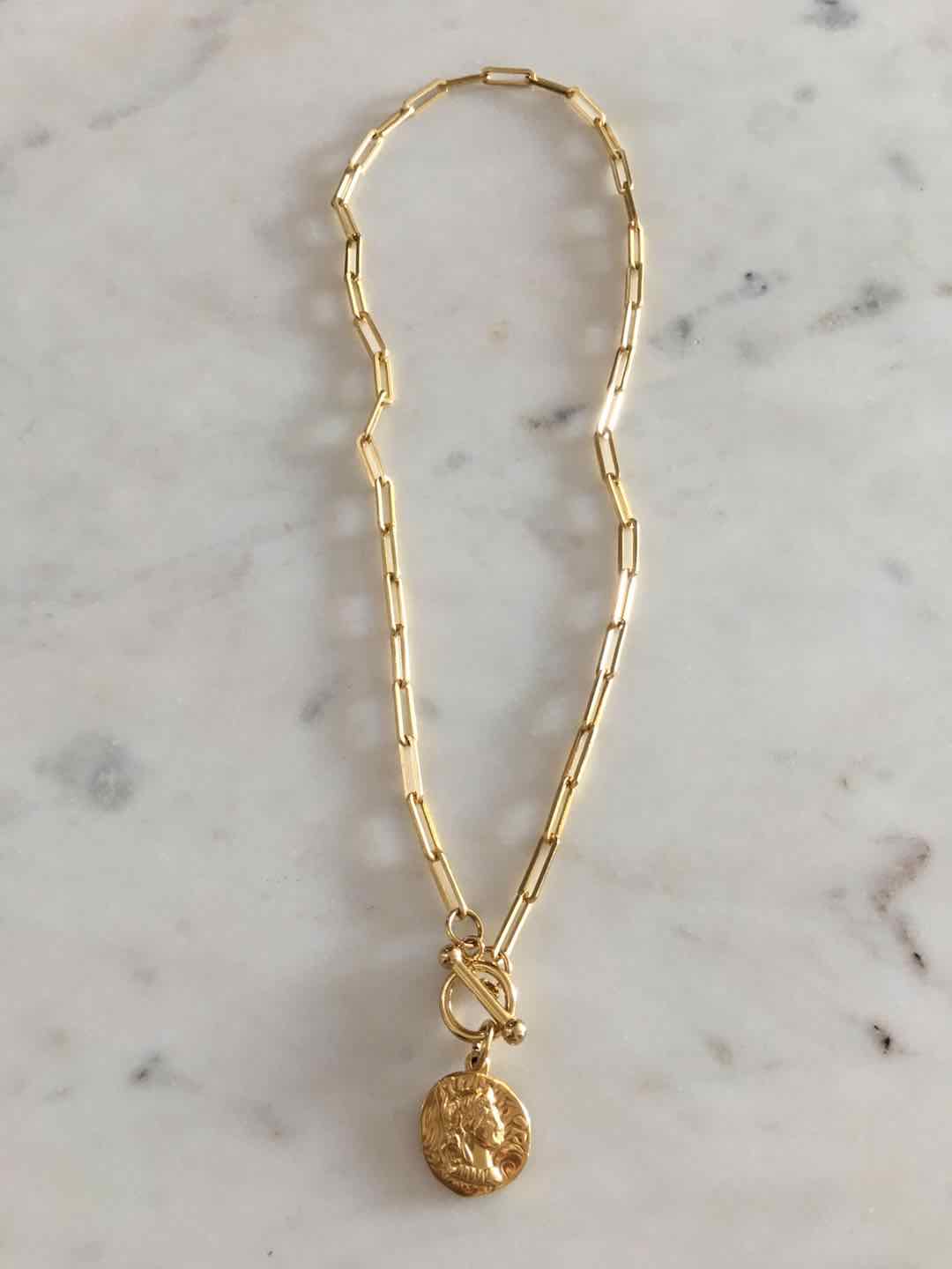 Shiloh chain with coin medallion charm