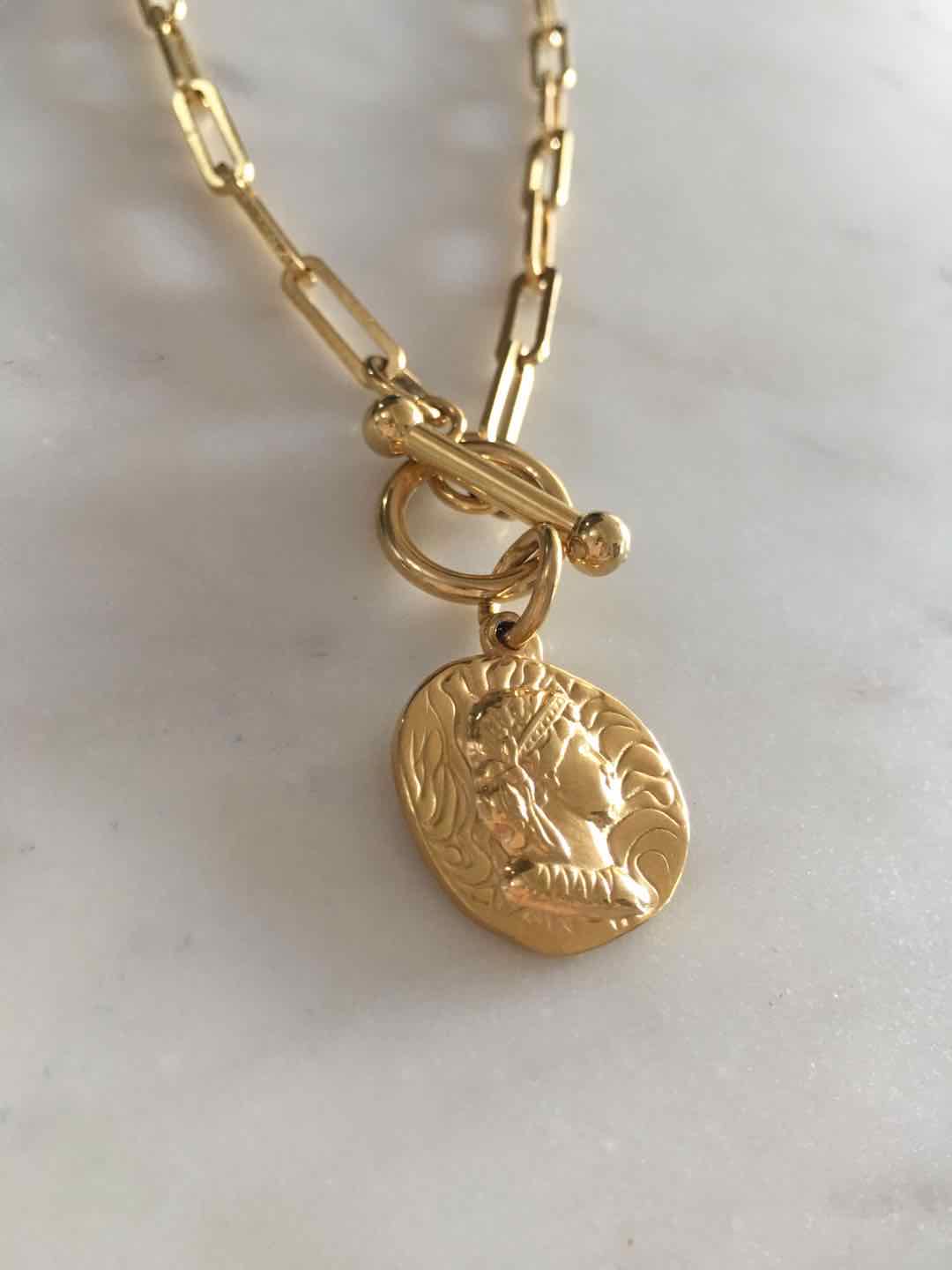 Shiloh chain with coin medallion charm