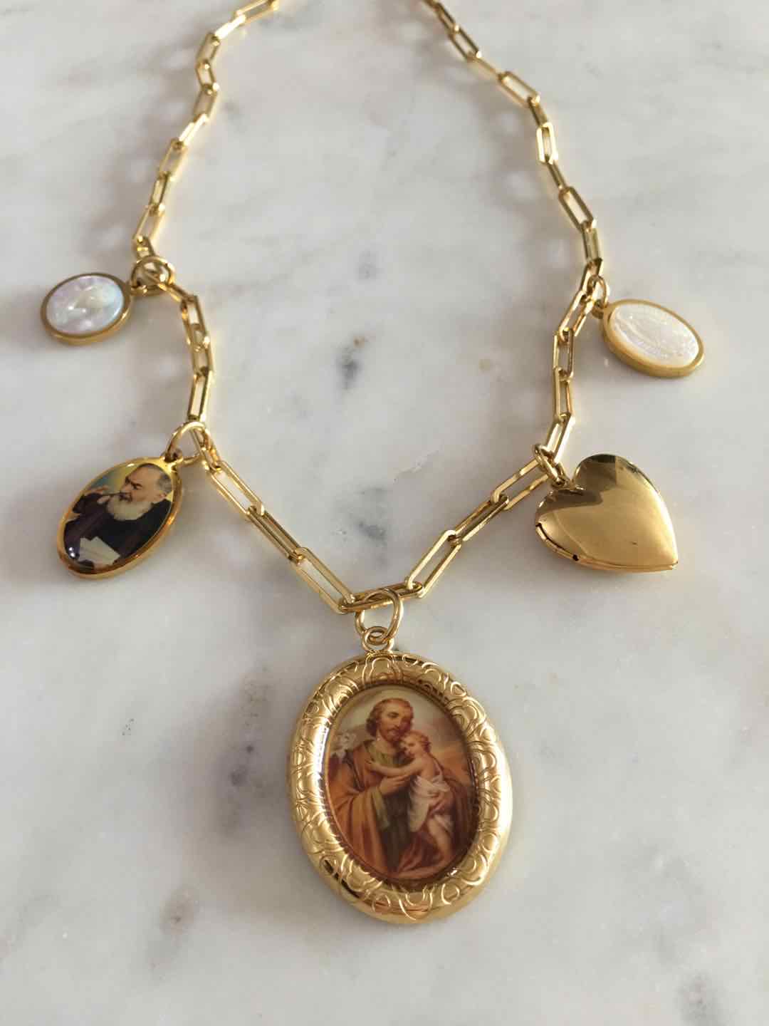 Shiloh chain with religious charms