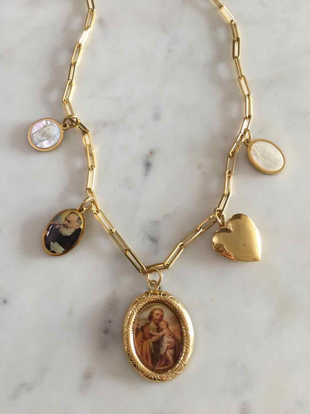 Shiloh chain with religious charms
