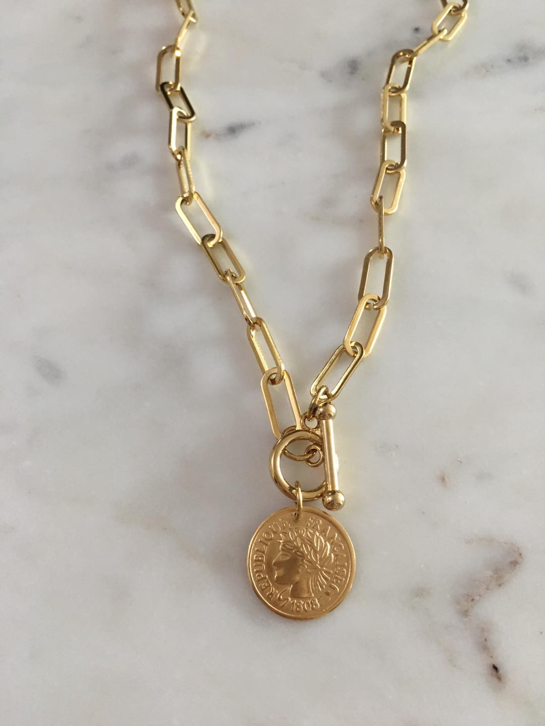 Shiloh chain with coin pendant