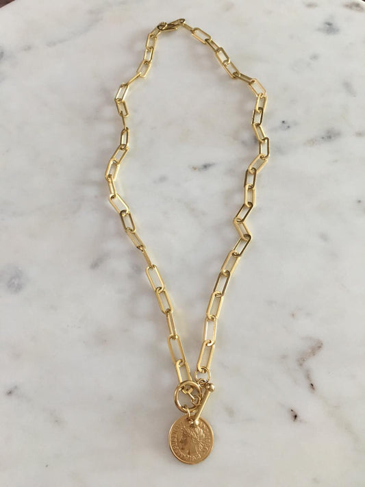 Shiloh chain with coin pendant