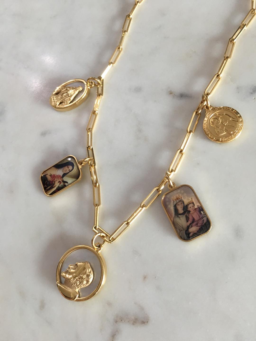 Shiloh chain with religious charms