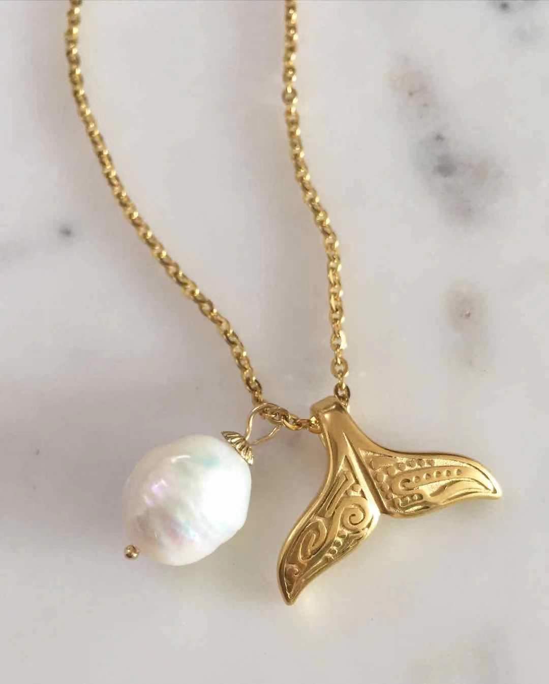 Mermaid + Pearl Necklace