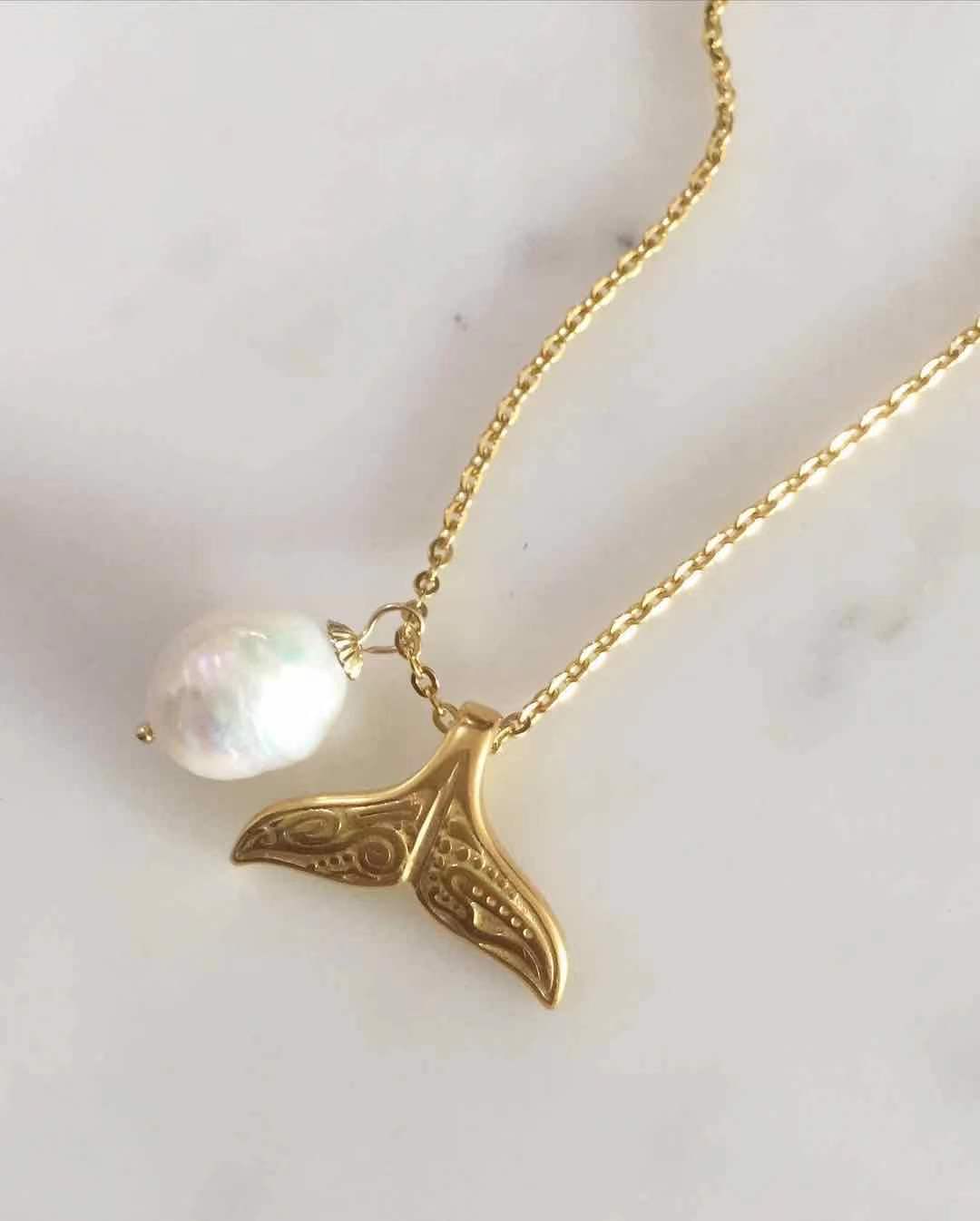 Mermaid + Pearl Necklace