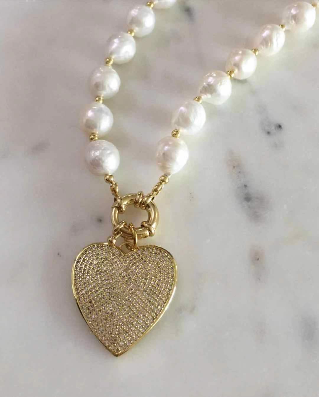 Kamala Heart Baroque Pearl Necklace