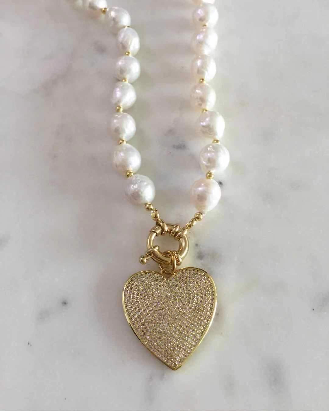 Kamala Heart Baroque Pearl Necklace