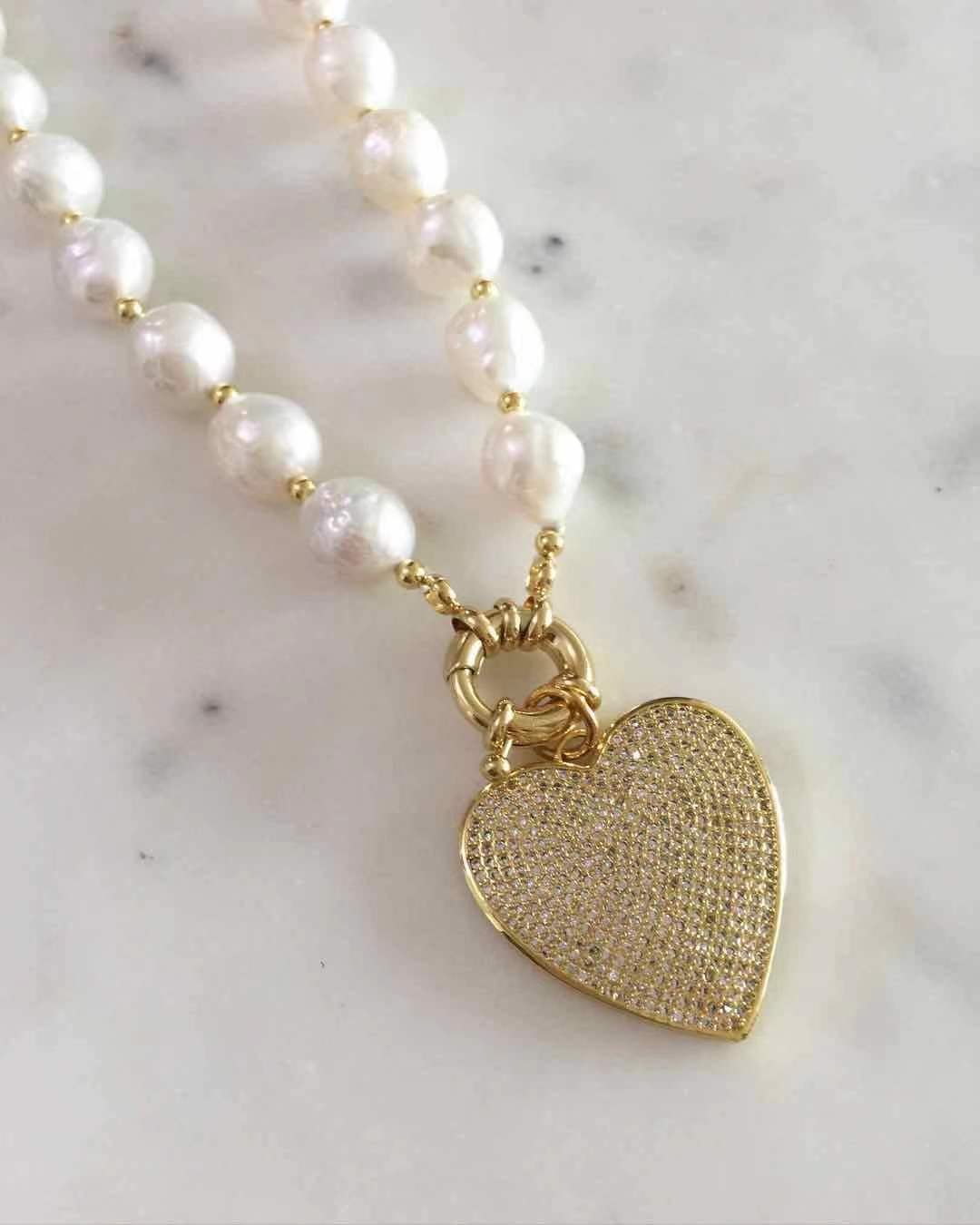 Kamala Heart Baroque Pearl Necklace