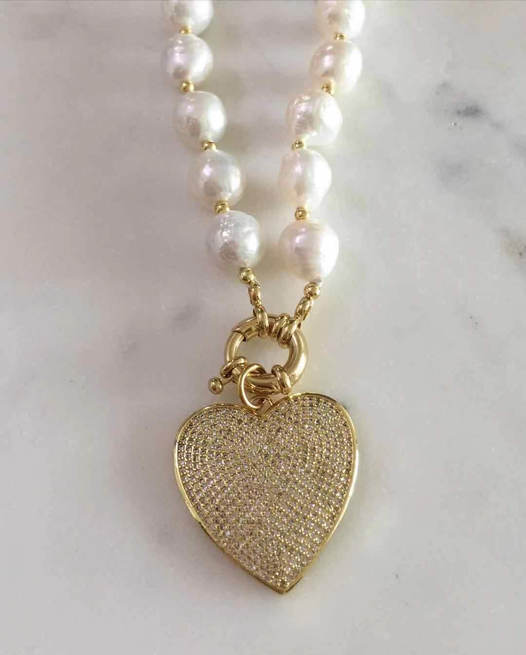 Kamala Heart Baroque Pearl Necklace