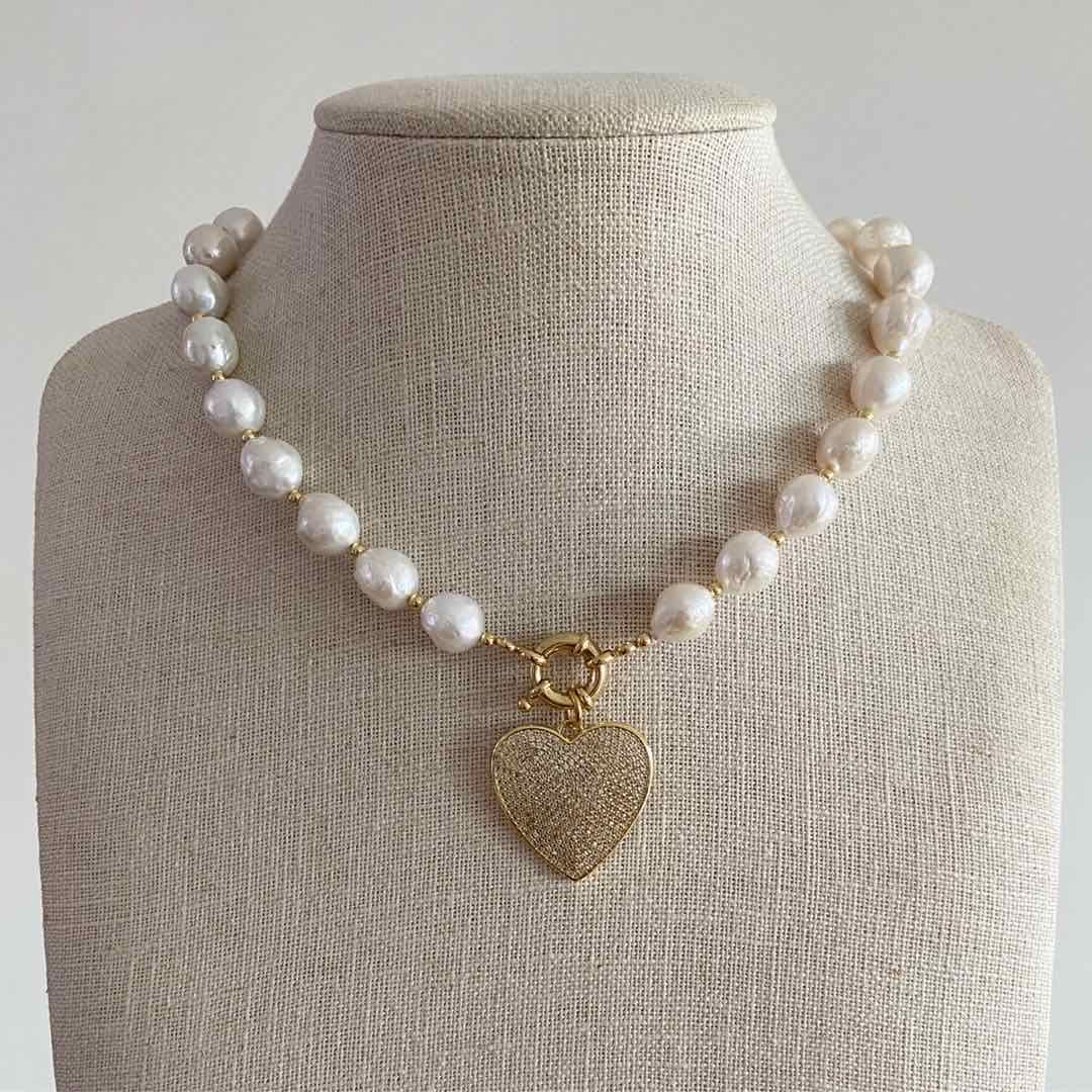 Kamala Heart Baroque Pearl Necklace