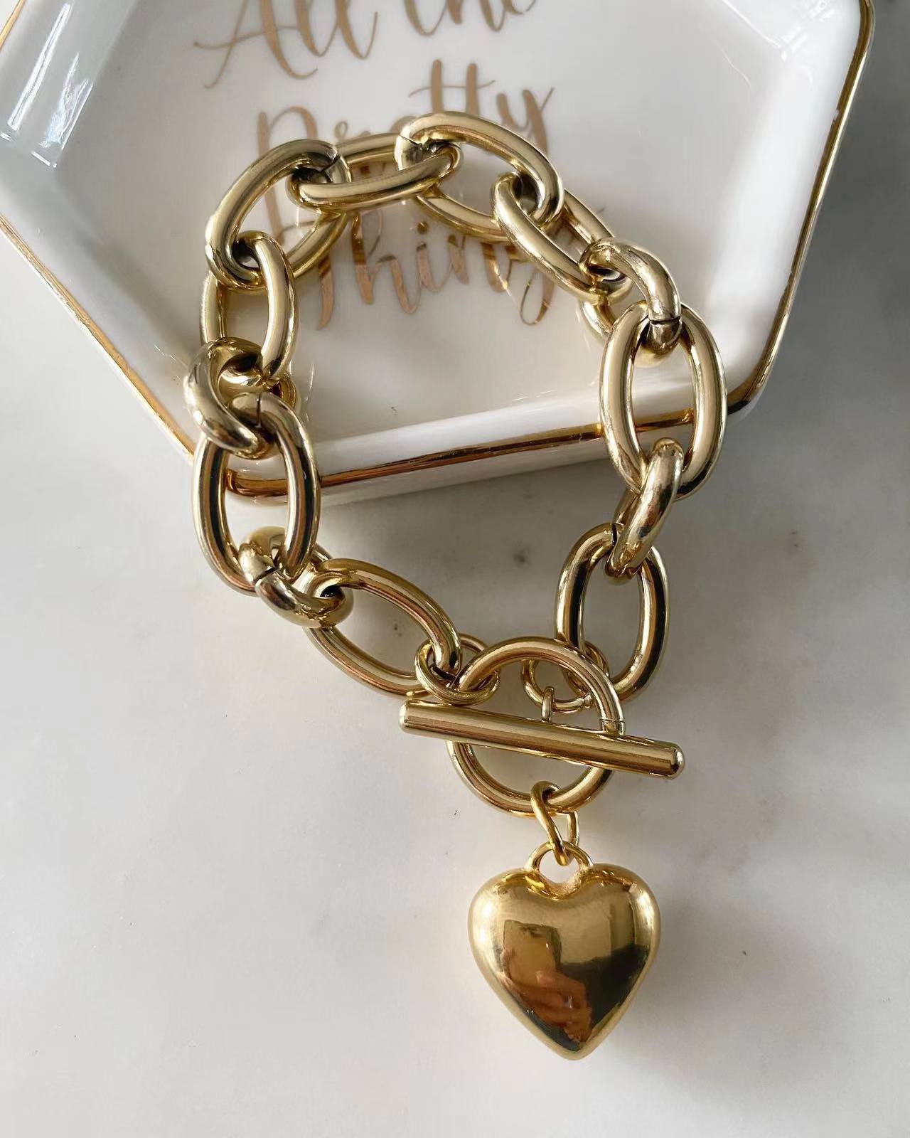 Puff Heart with Addy Chain