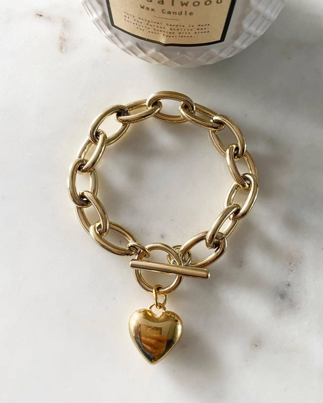 Puff Heart with Addy Chain