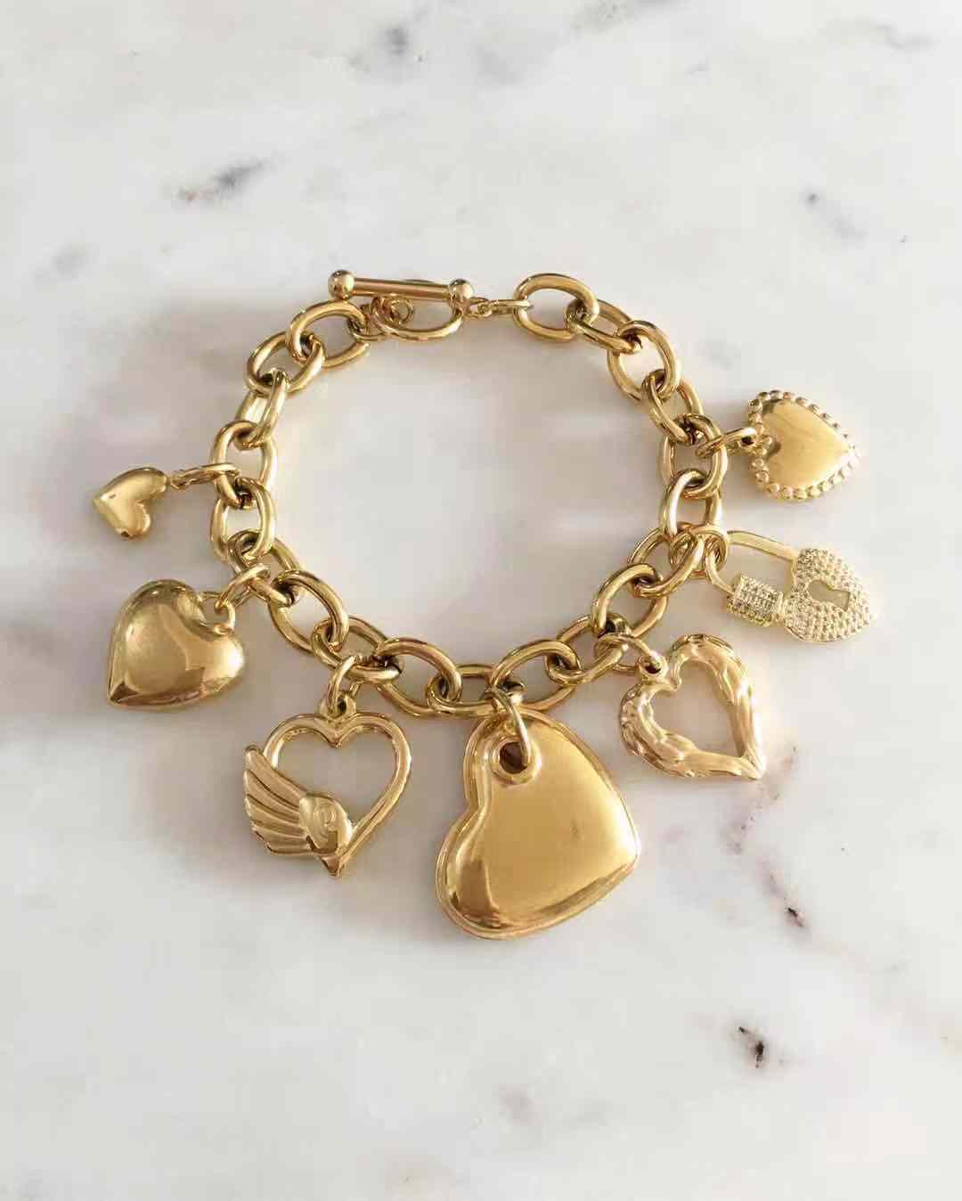 Heart Charm Bracelet