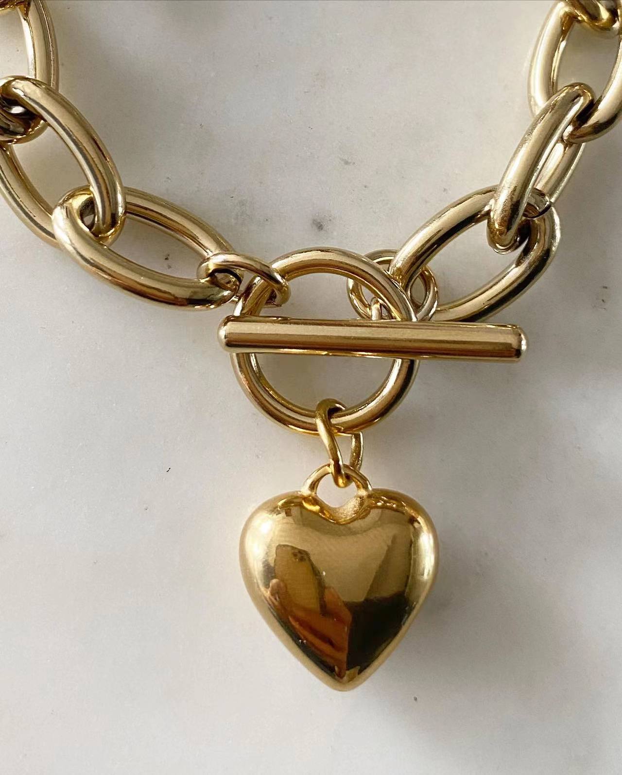 Puff Heart with Addy Chain