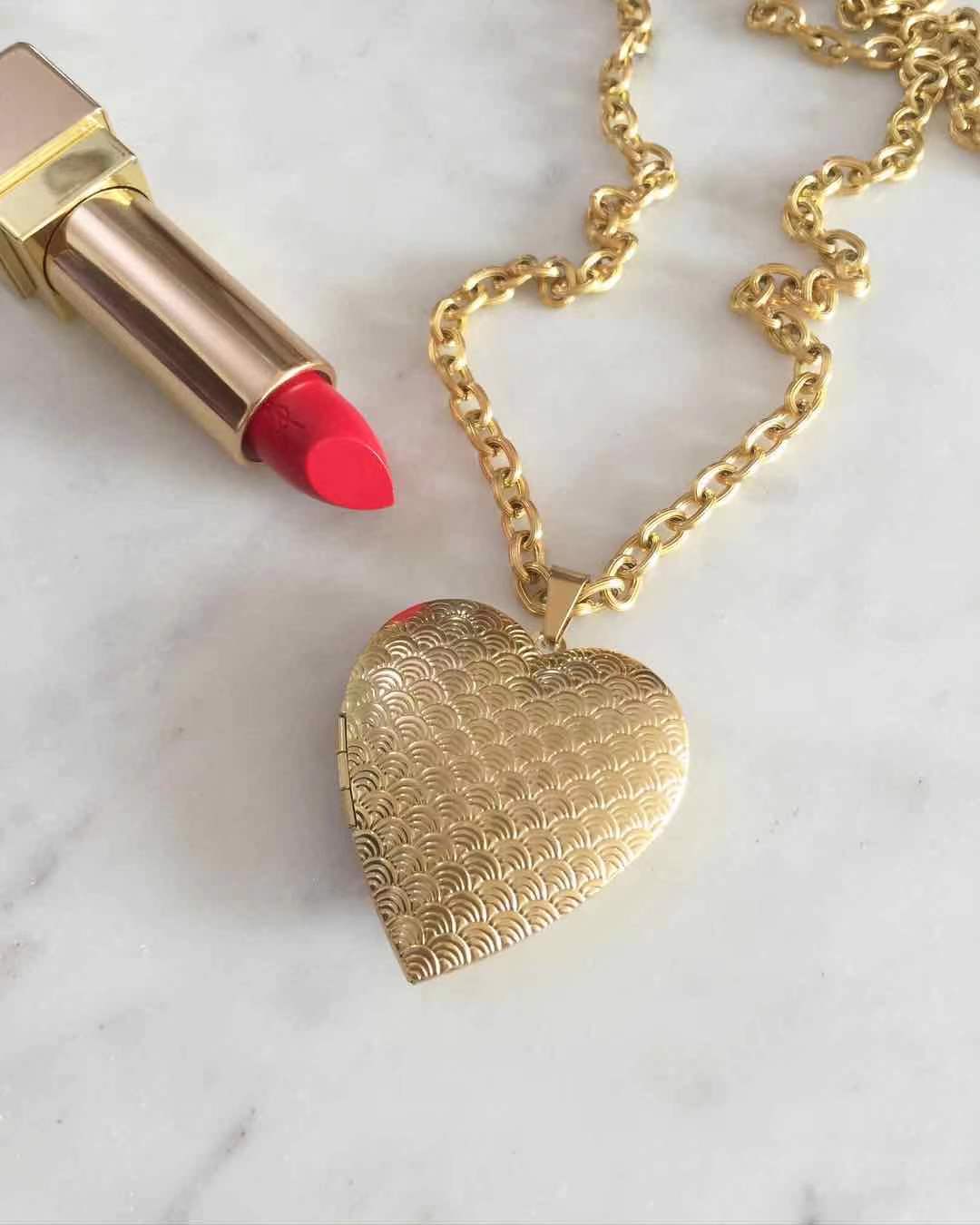 Esme Heart Locket Necklace (Large)