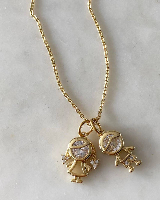 Dad Loves Mom Necklace