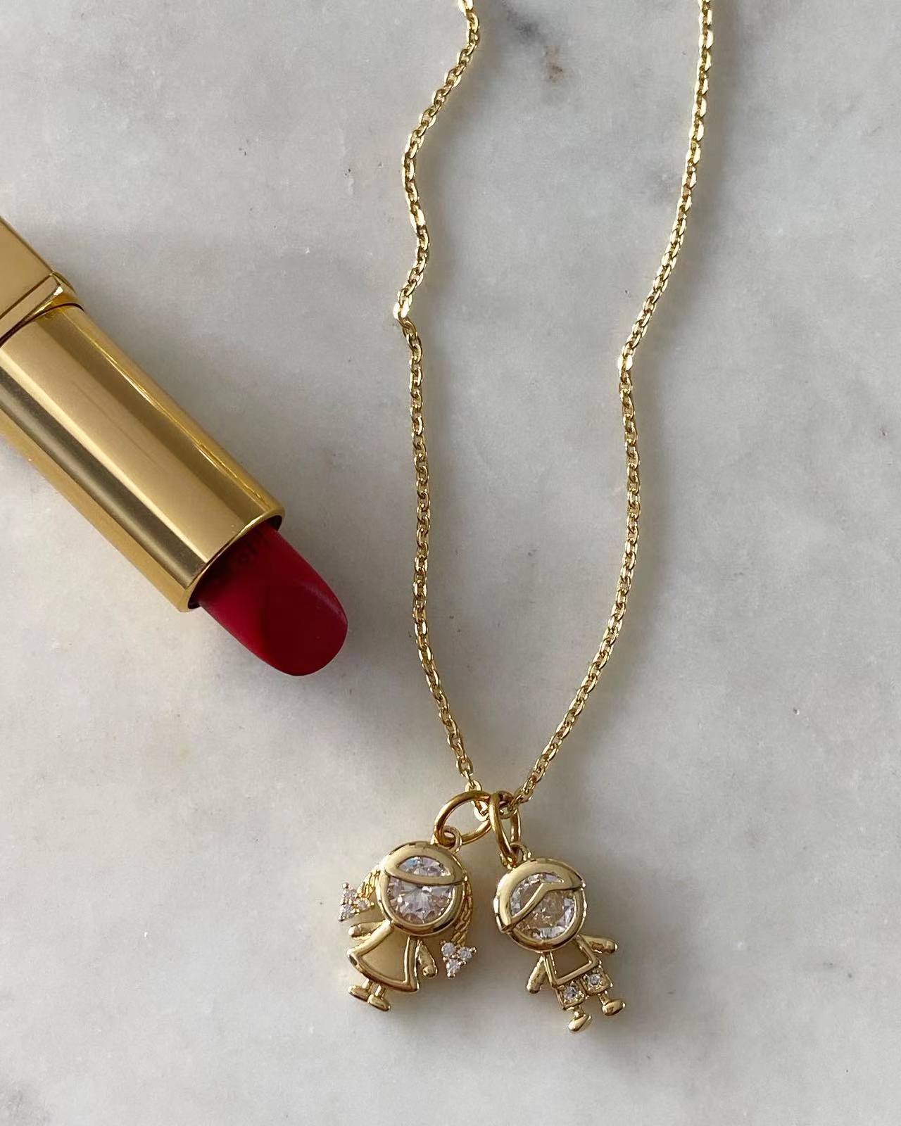 Dad Loves Mom Necklace