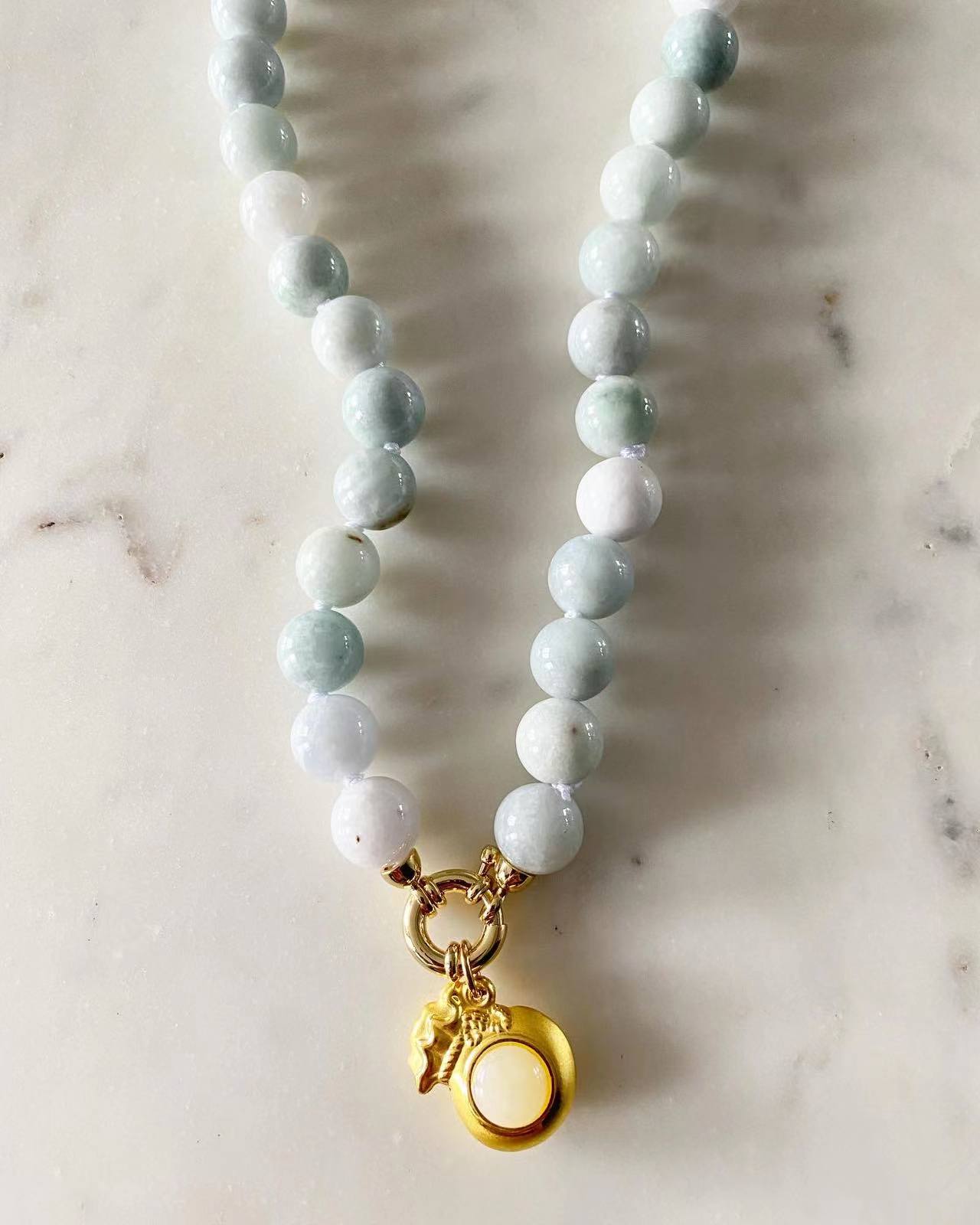 Money Bag Light Jade Necklace