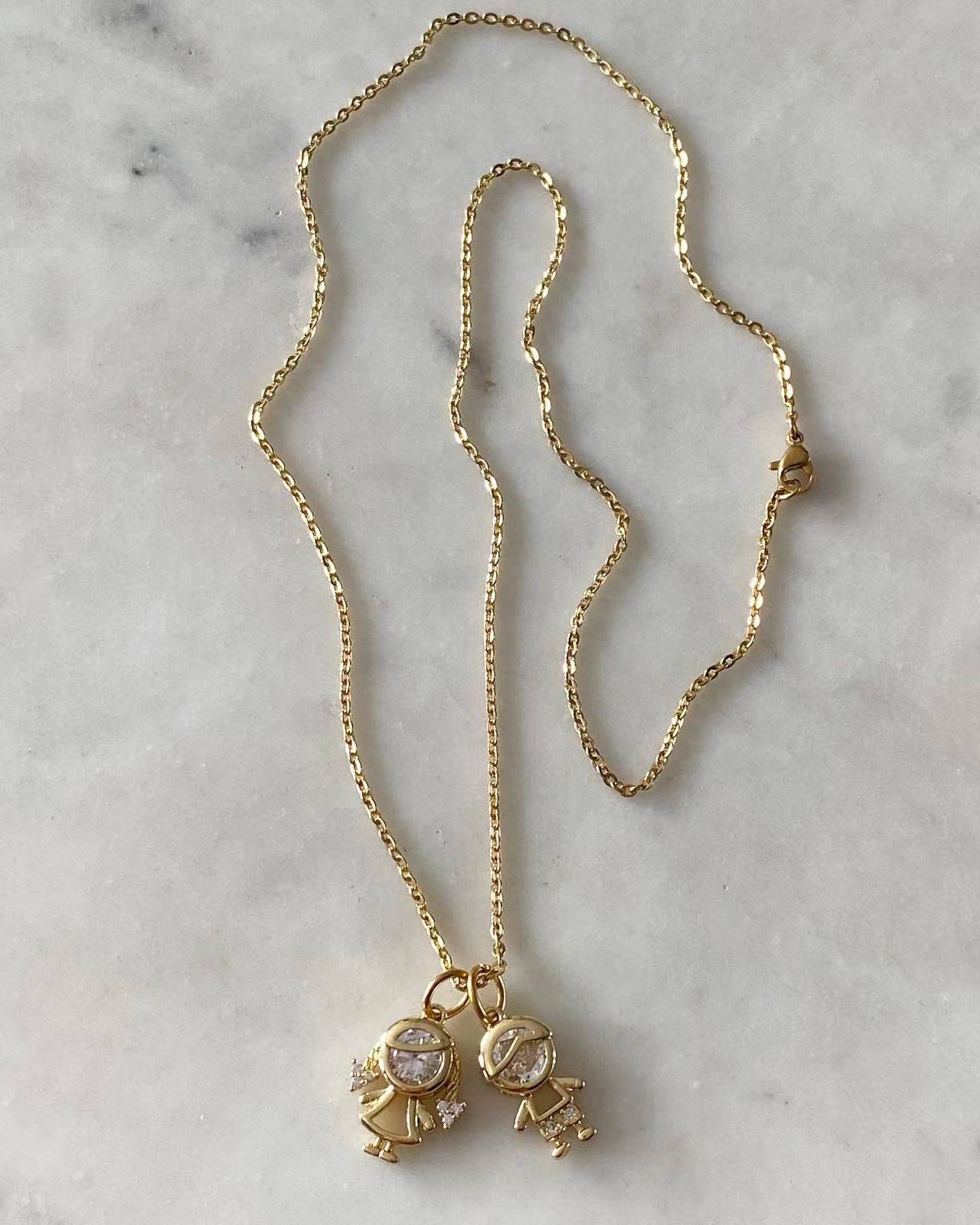 Dad Loves Mom Necklace
