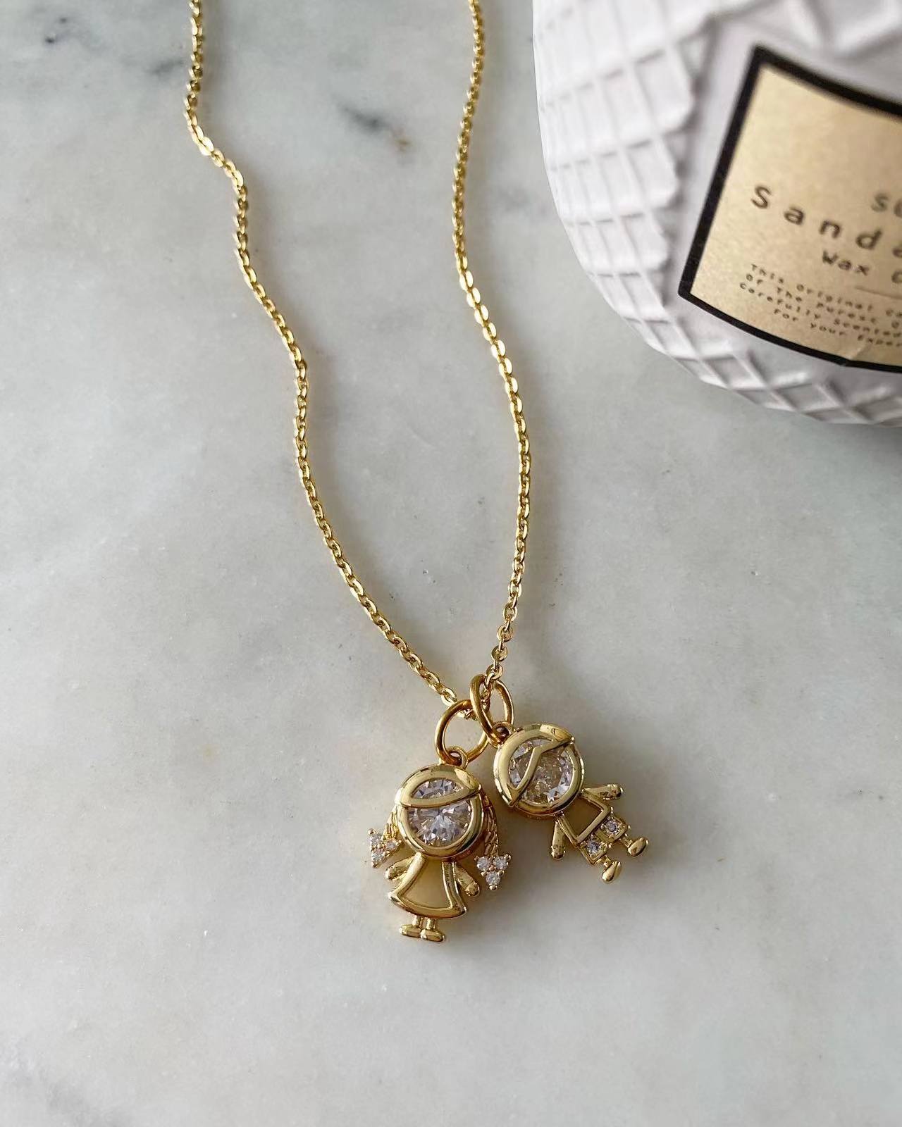 Dad Loves Mom Necklace
