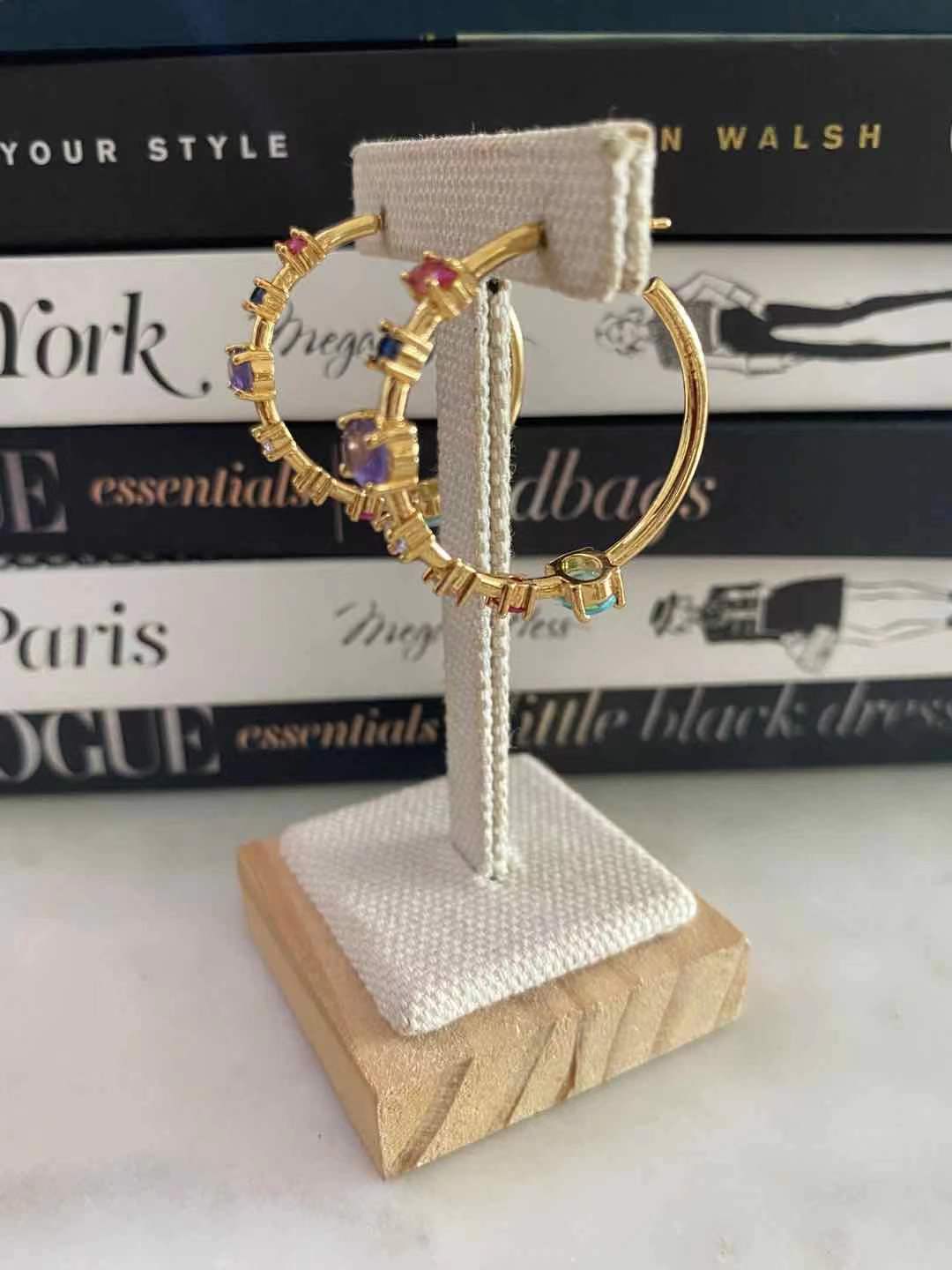 Martina Gemstones Hoop Earrings