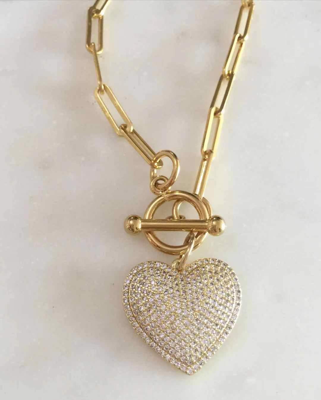 Lovestruck with Paperclip Chain Necklace