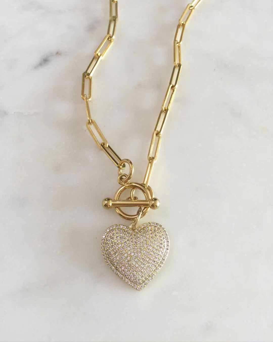 Lovestruck with Paperclip Chain Necklace