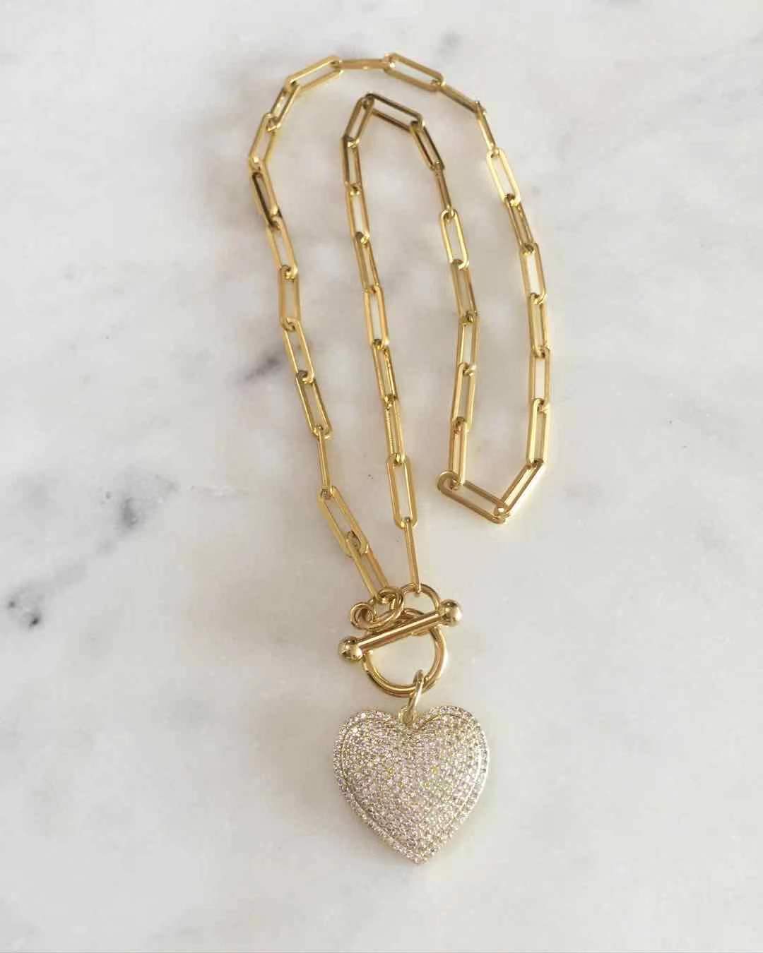 Lovestruck with Paperclip Chain Necklace