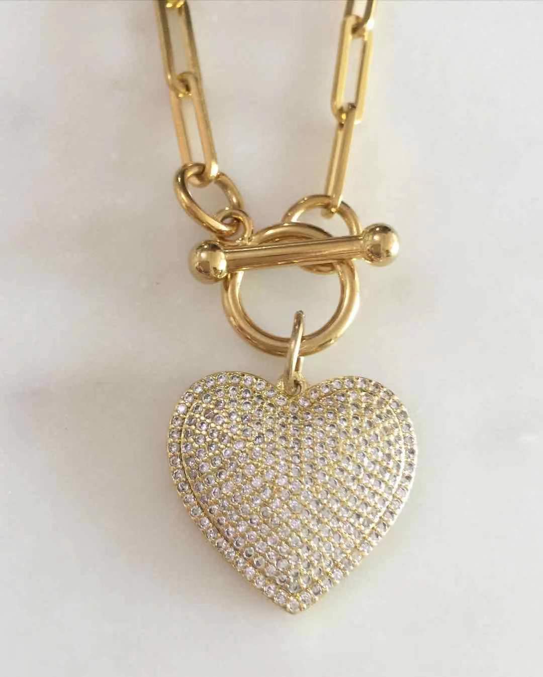 Lovestruck with Paperclip Chain Necklace