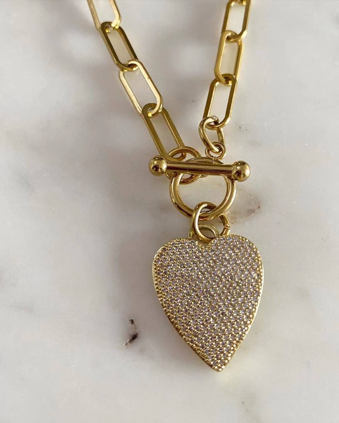 Amore Toggle Lock Chain Necklace