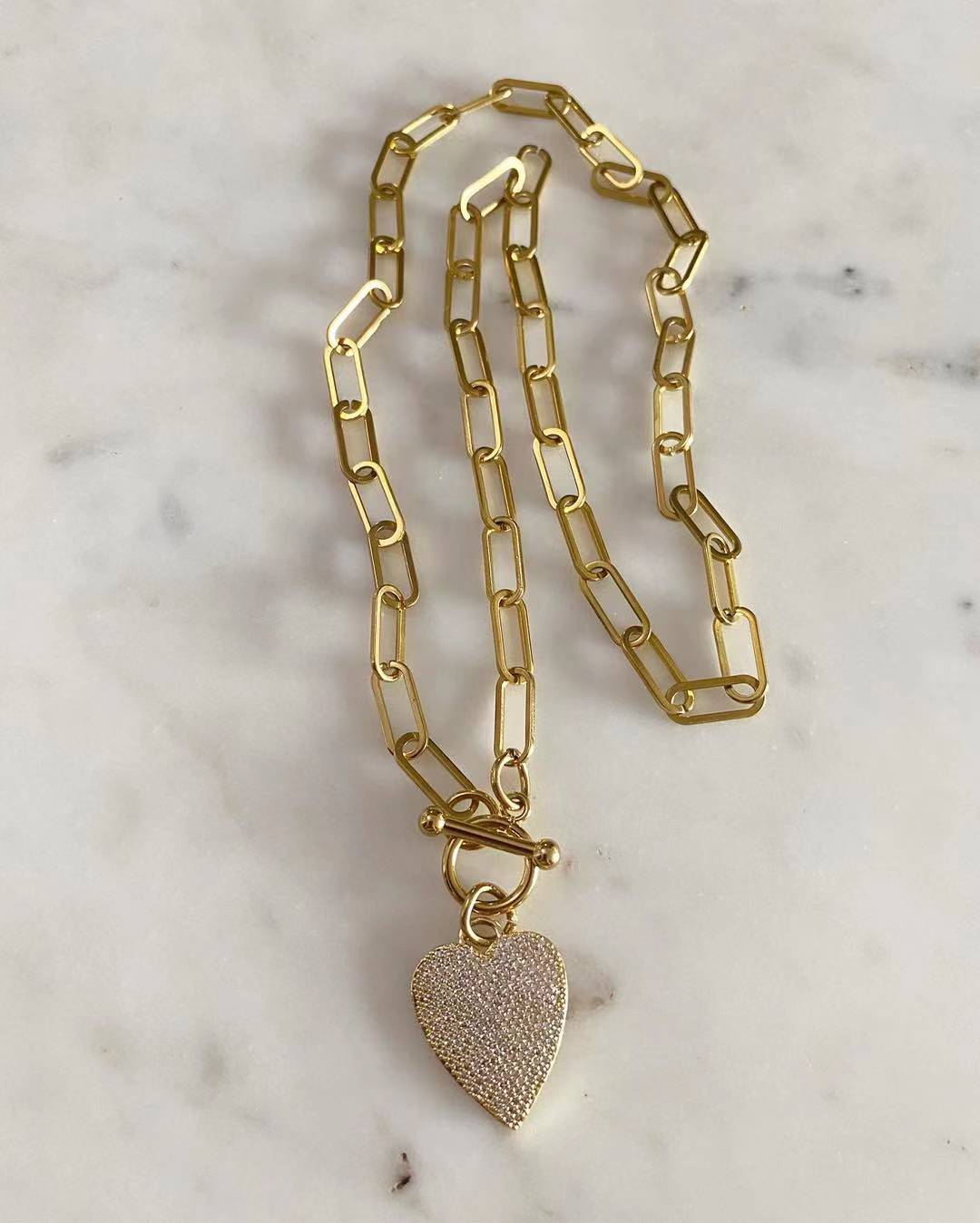 Amore Toggle Lock Chain Necklace