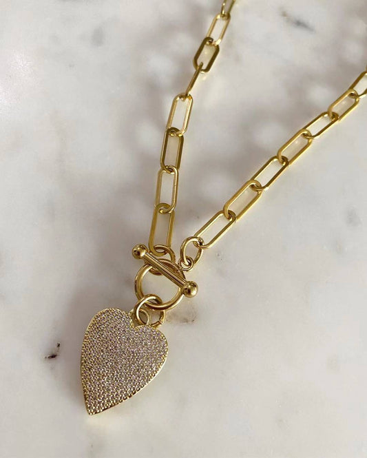 Amore Toggle Lock Chain Necklace