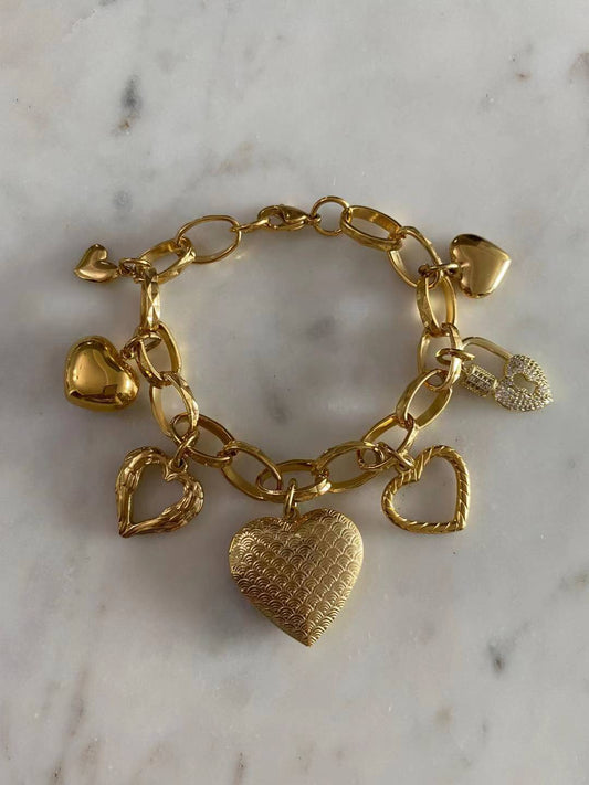 Limited Edition “You are mine” Heart Charm Bracelet
