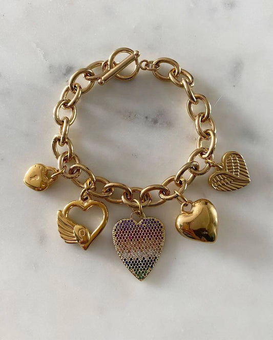 Mine Forever Heart Charm Bracelet
