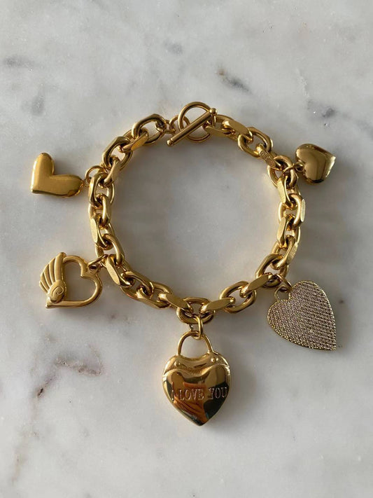 First Love Heart Charm Bracelet
