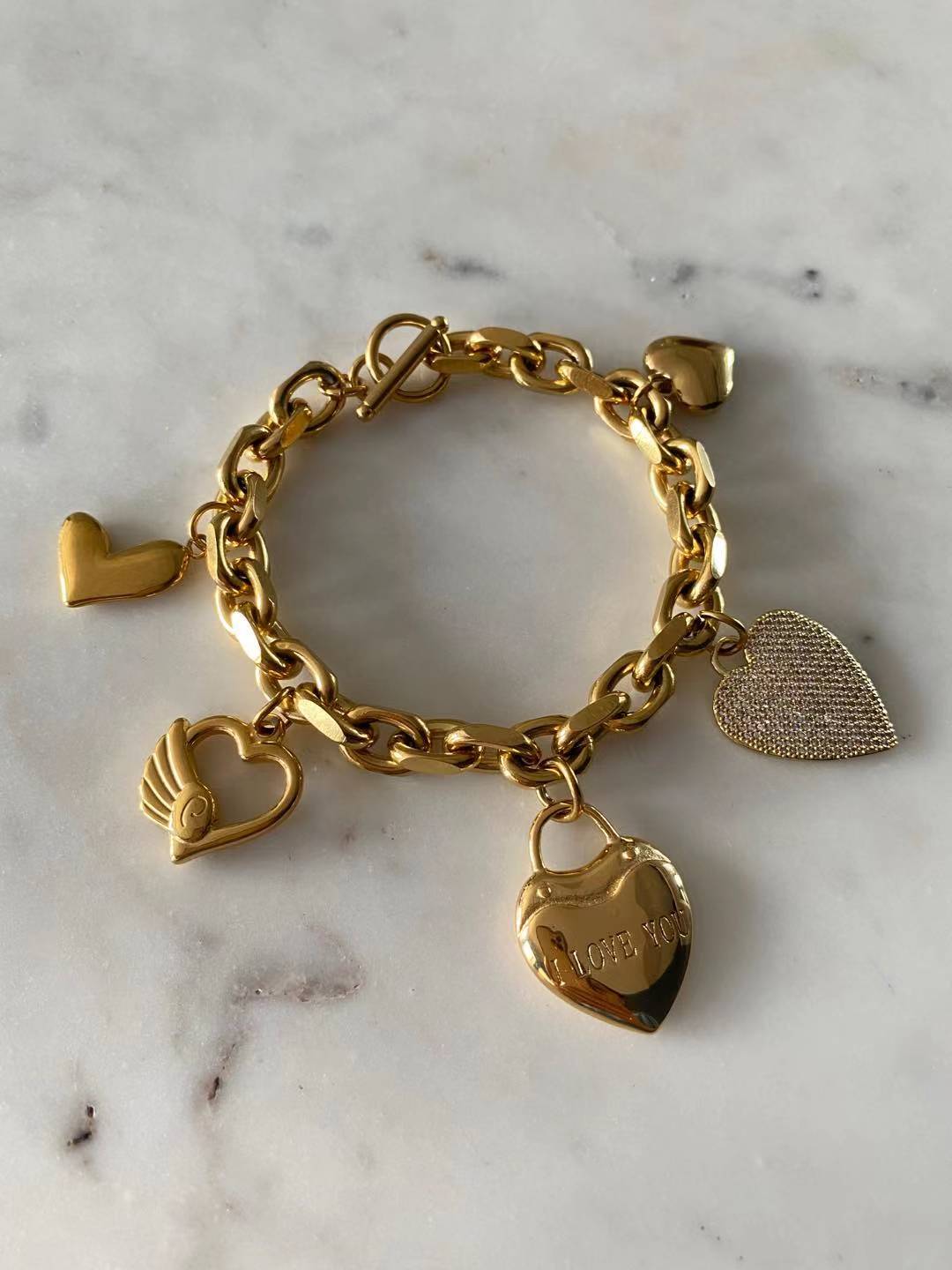 First Love Heart Charm Bracelet