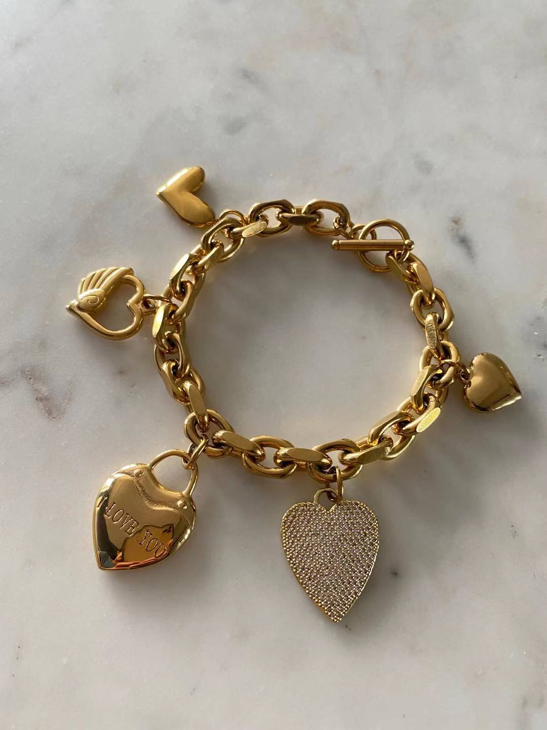 First Love Heart Charm Bracelet